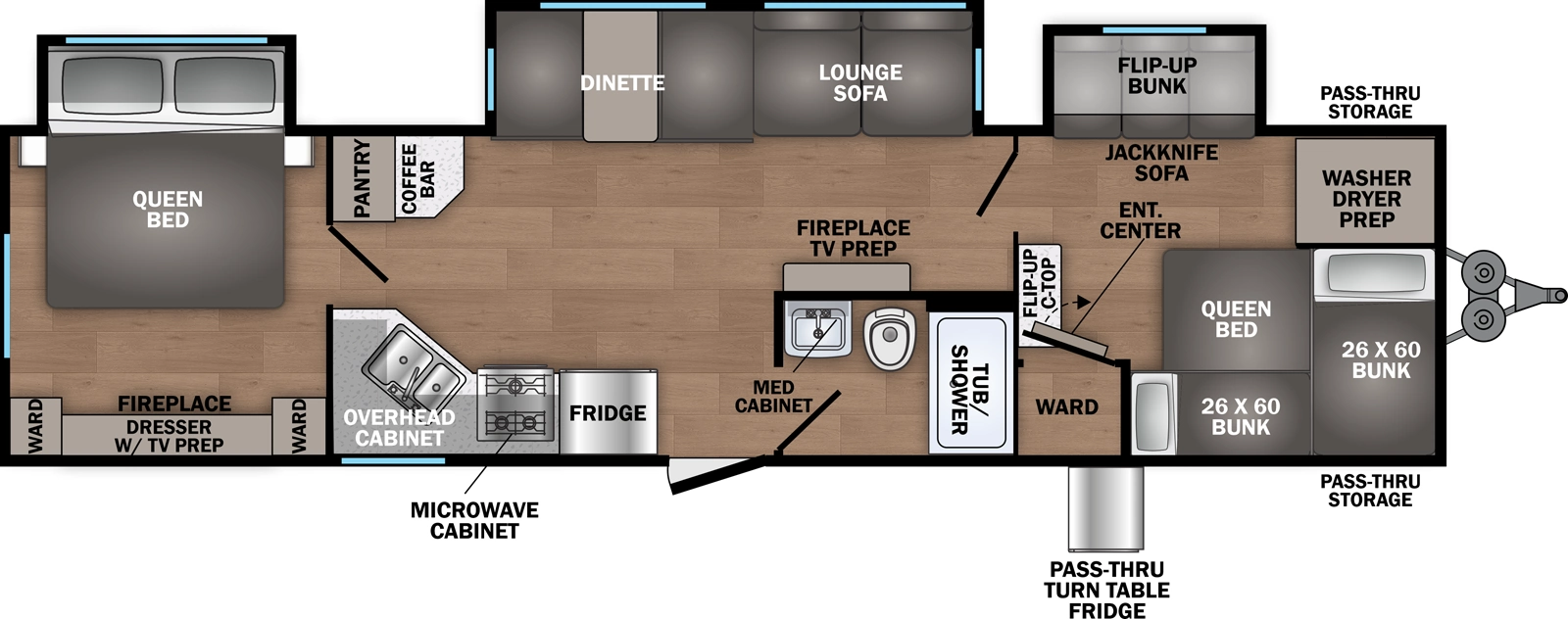 Shasta 34DQTS Floorplan